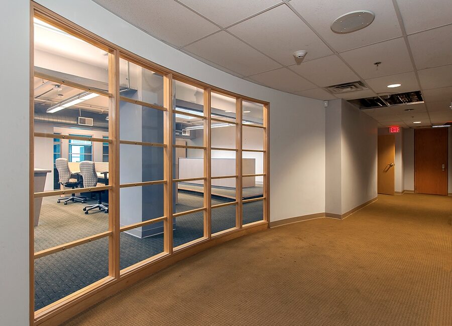 309 Smithfield upper floor lobby and glass office entry